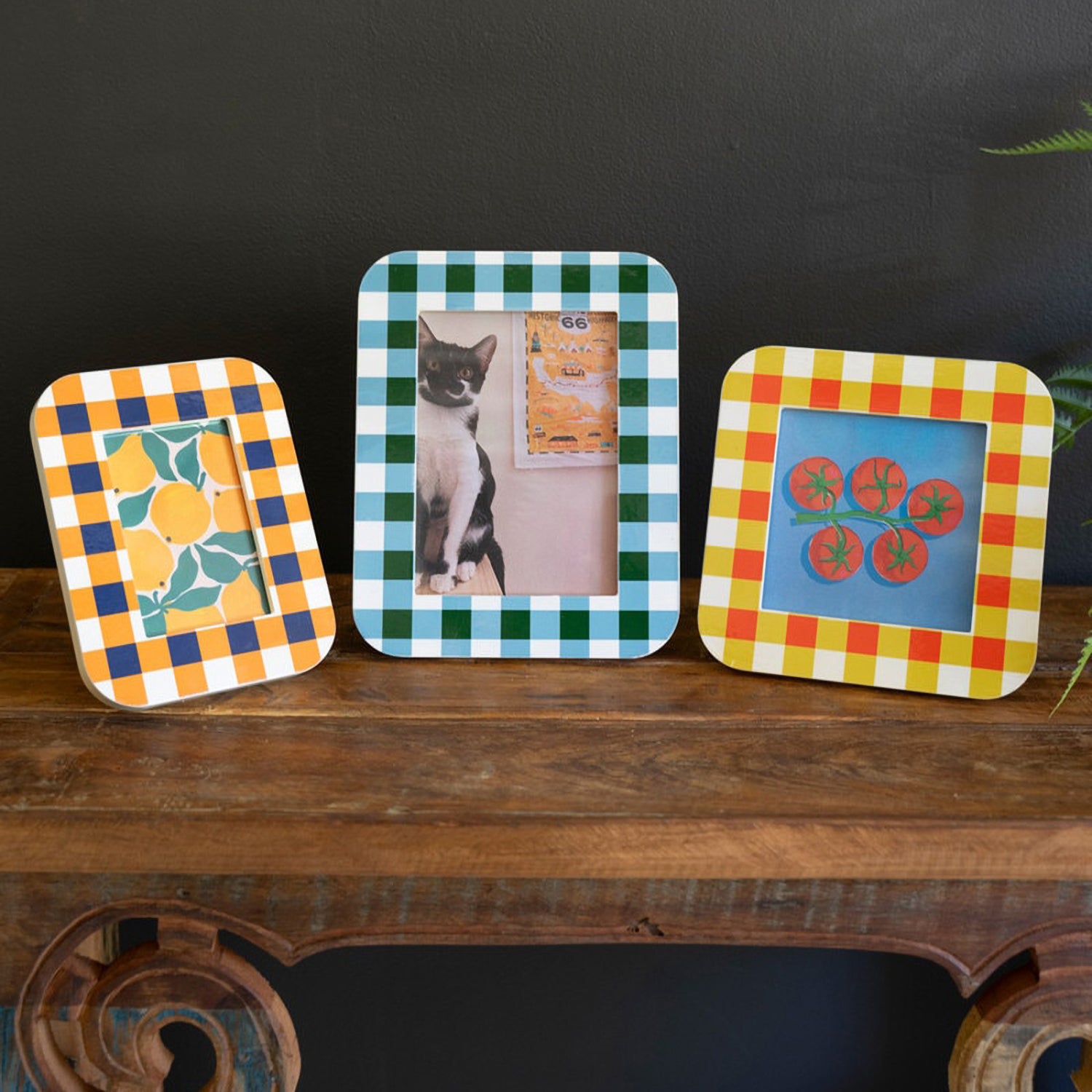 Painted Wood Photo Frame Set of 3