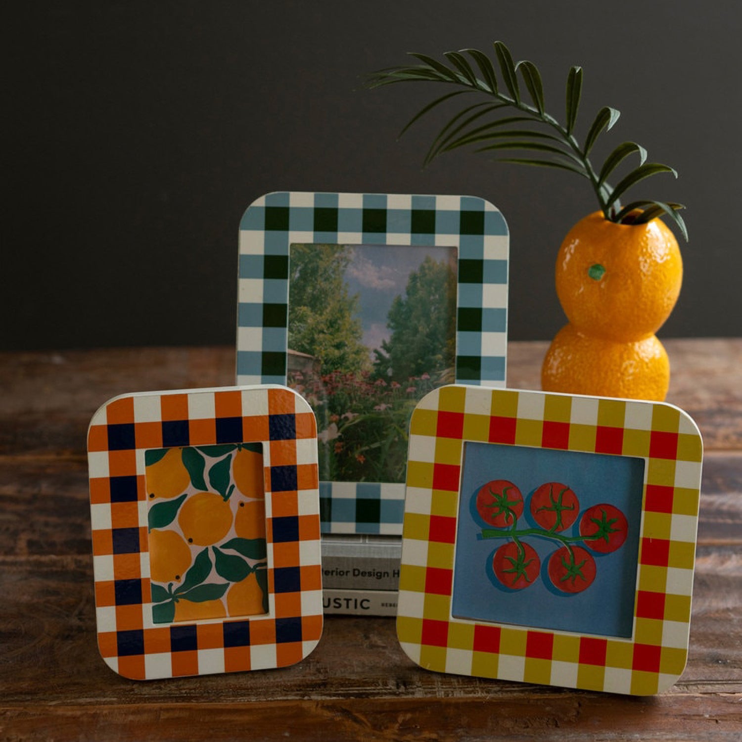 Painted Wood Photo Frame Set of 3