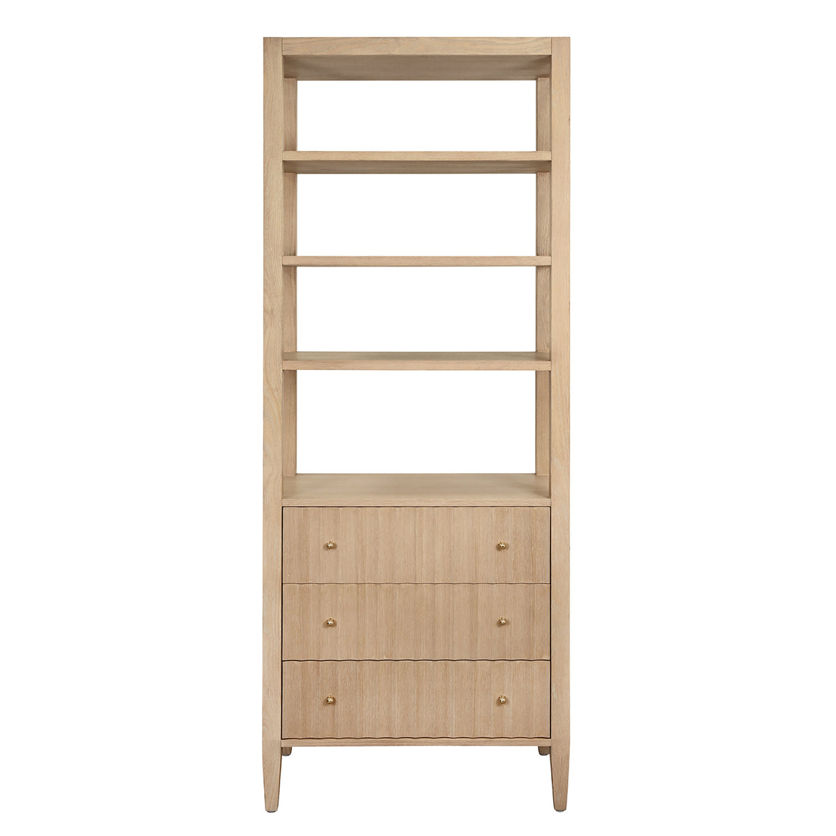 Worlds Away Coleman Etagere in Cerused Oak, primary product view