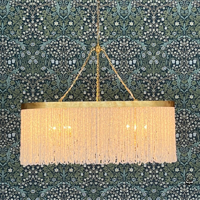 Ro Sham Beaux Collette 40 Blanc Oval Chandelier