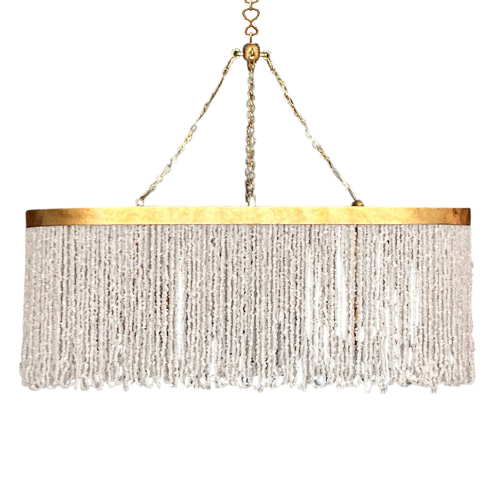 Ro Sham Beaux Collette 40 Blanc Oval Chandelier