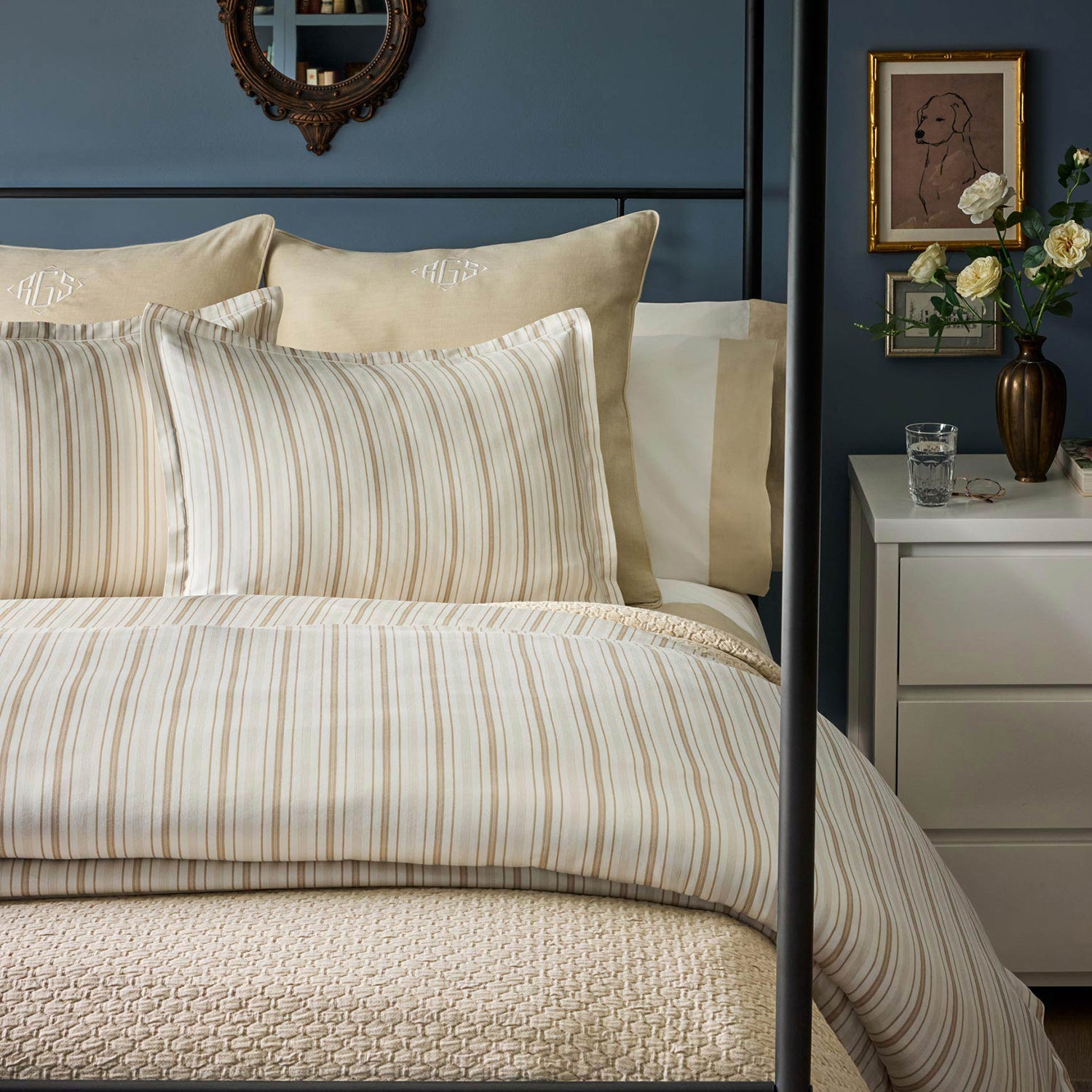 Peacock Alley Classic Shelby Stripe Duvet Set