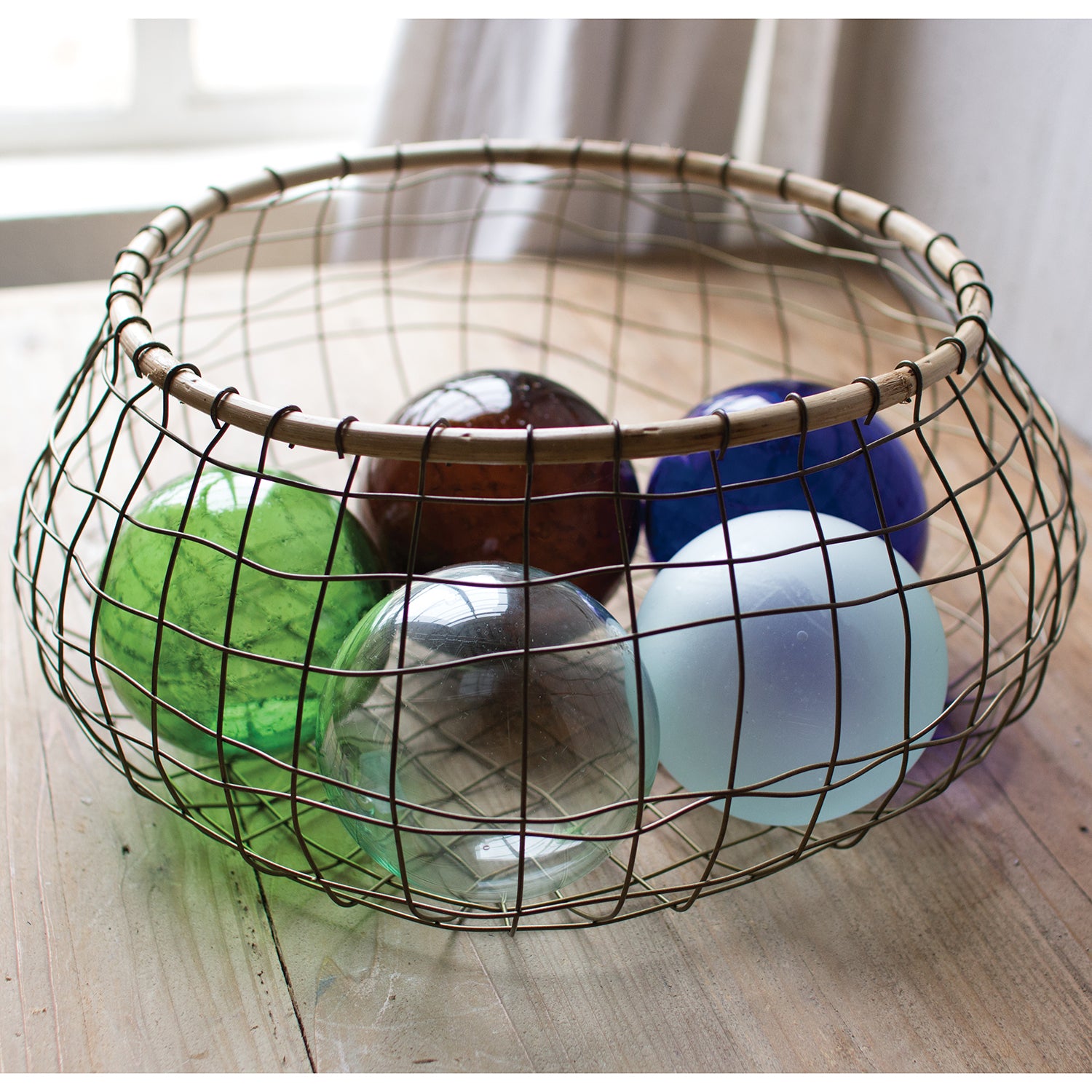 Recycled Glass Ball Set of 6