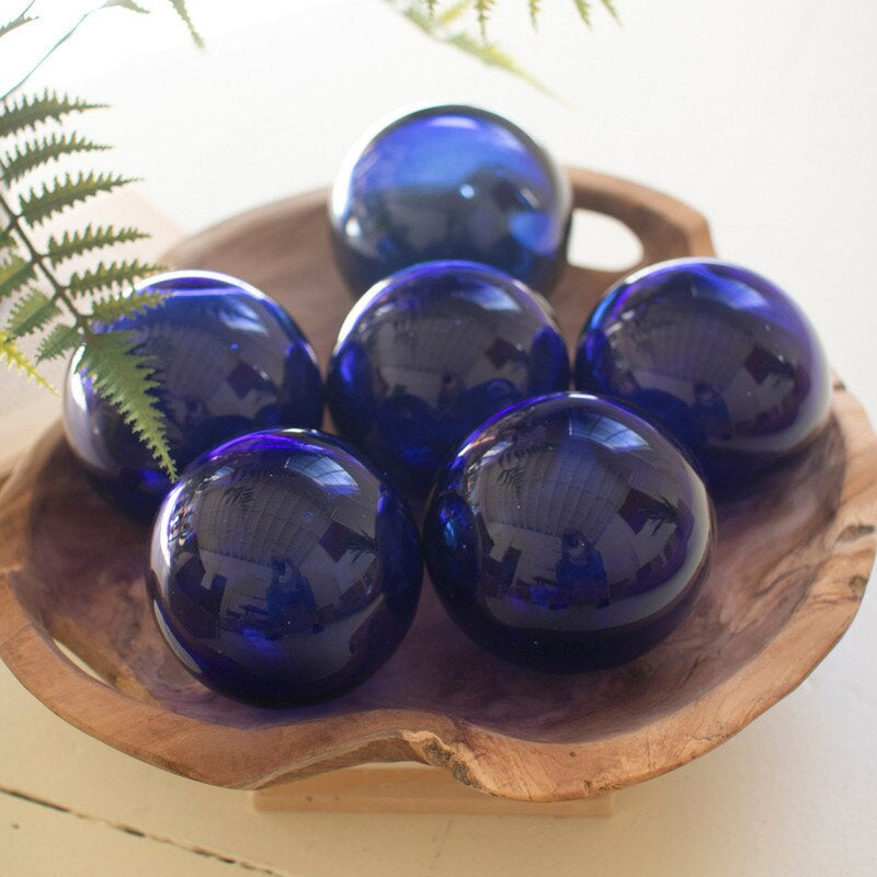 Recycled Glass Ball Set of 6