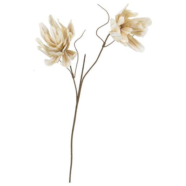 Silver Blooms Faux Plant Stem Set of 6 Paynes Gray