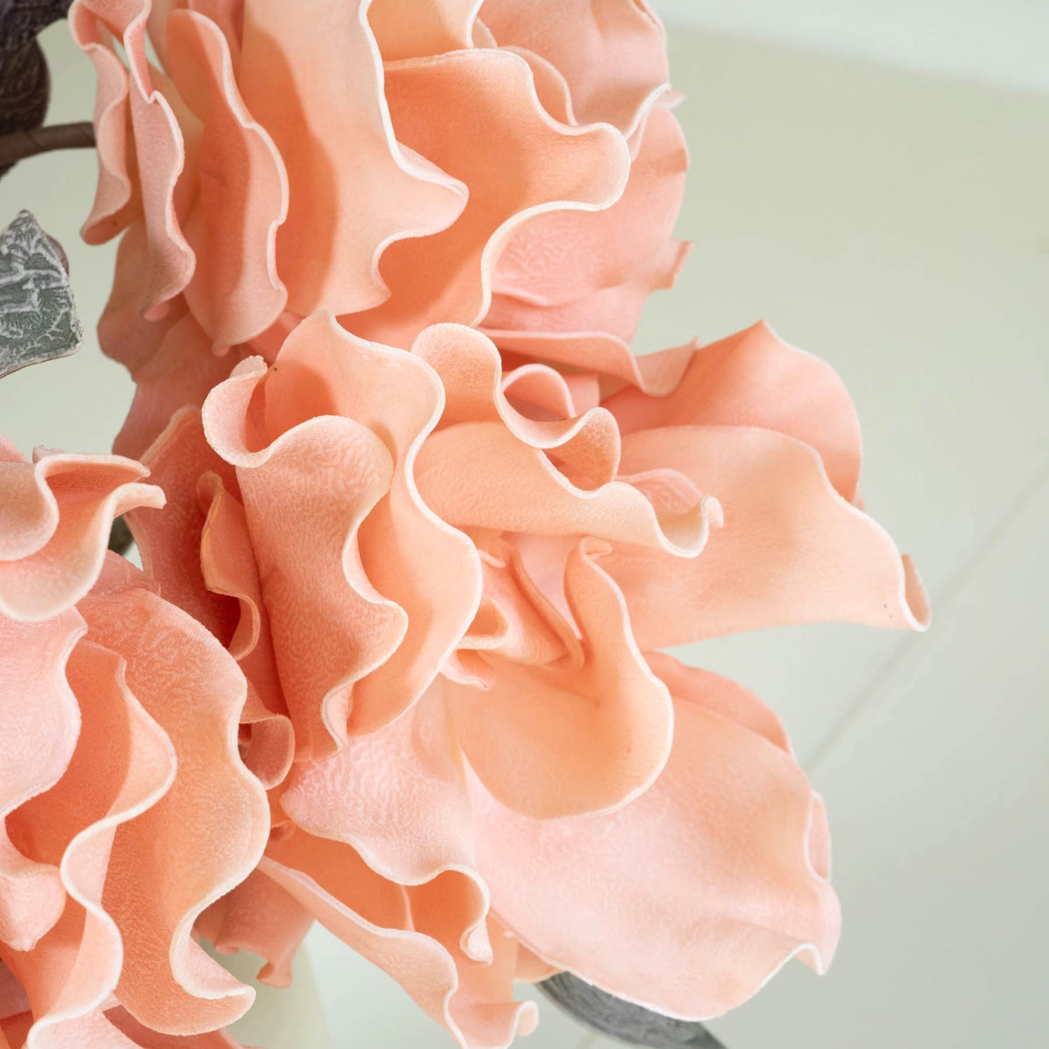 Peach Flower Faux Plant Stem Set of 6