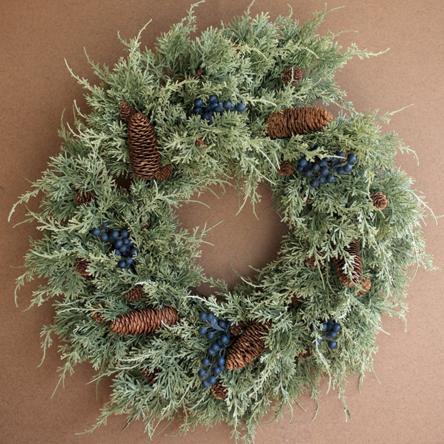 Faux Fir Christmas Wreath with Berries