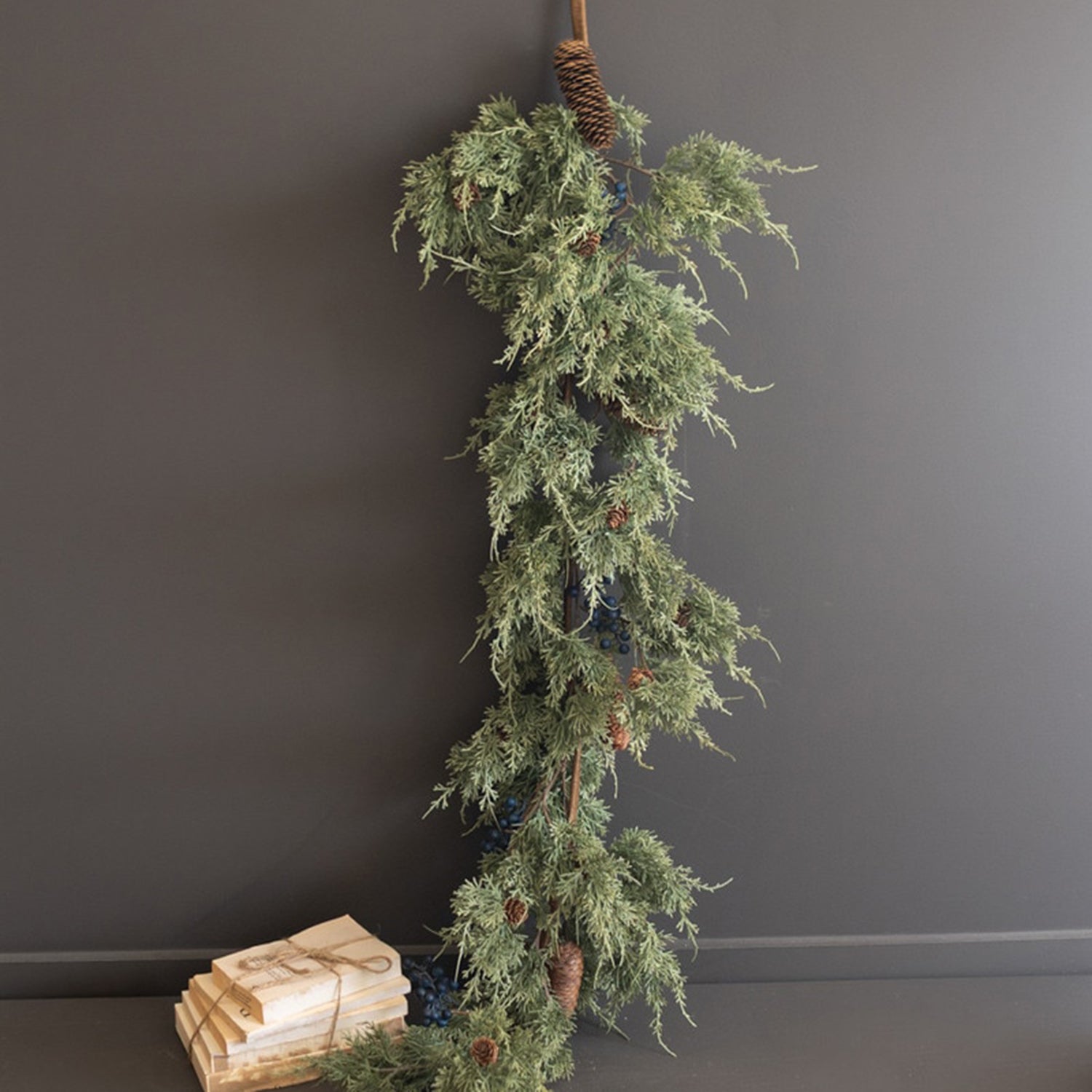 Faux Fir Christmas Garland with Berries