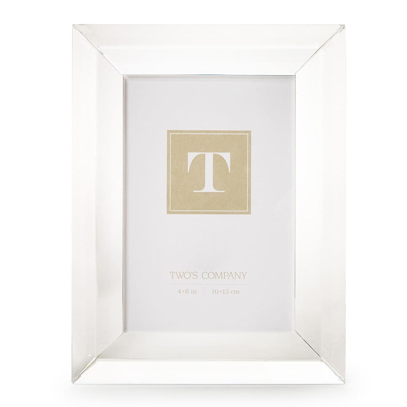 Modern Cut Clear Crystal 4in x 6in Picture Frame
