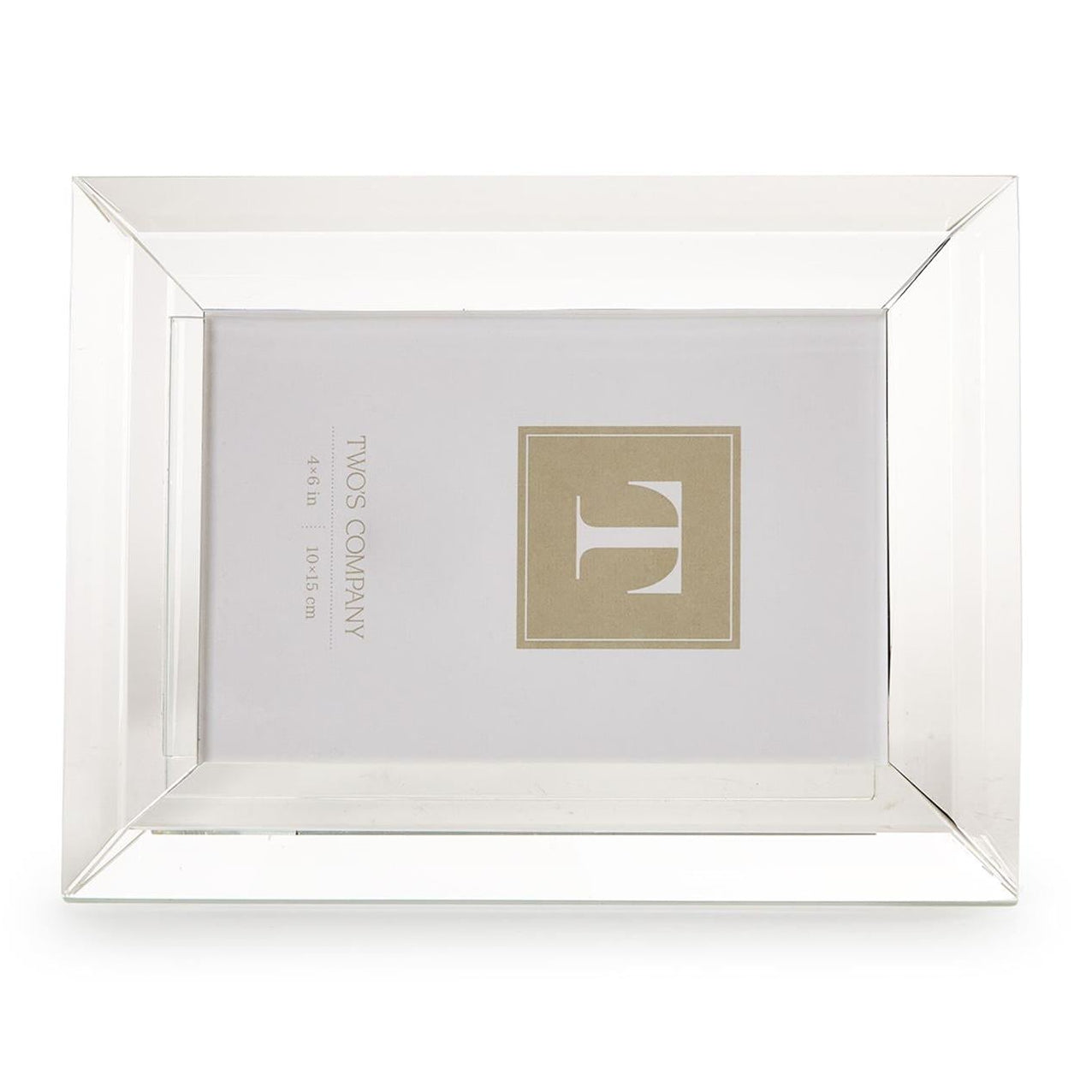 Modern Cut Clear Crystal 4in x 6in Picture Frame