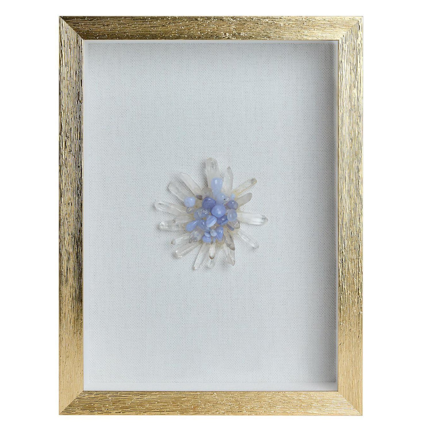 Crystal Cluster Flower Shadow Box Wall Art Set of 4