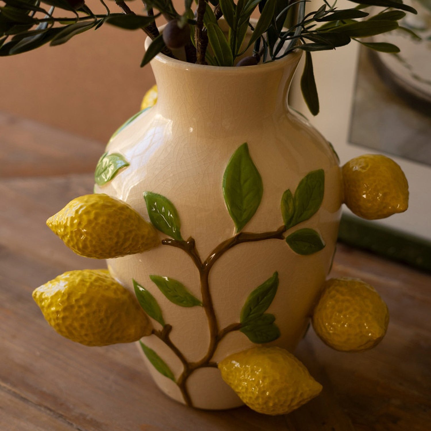 Ceramic Lemons Vase