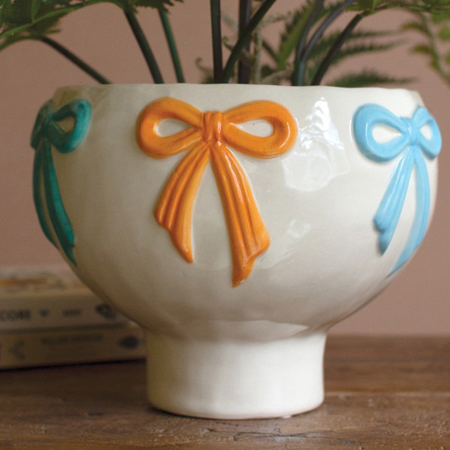 Multi-Colored Bows Compote