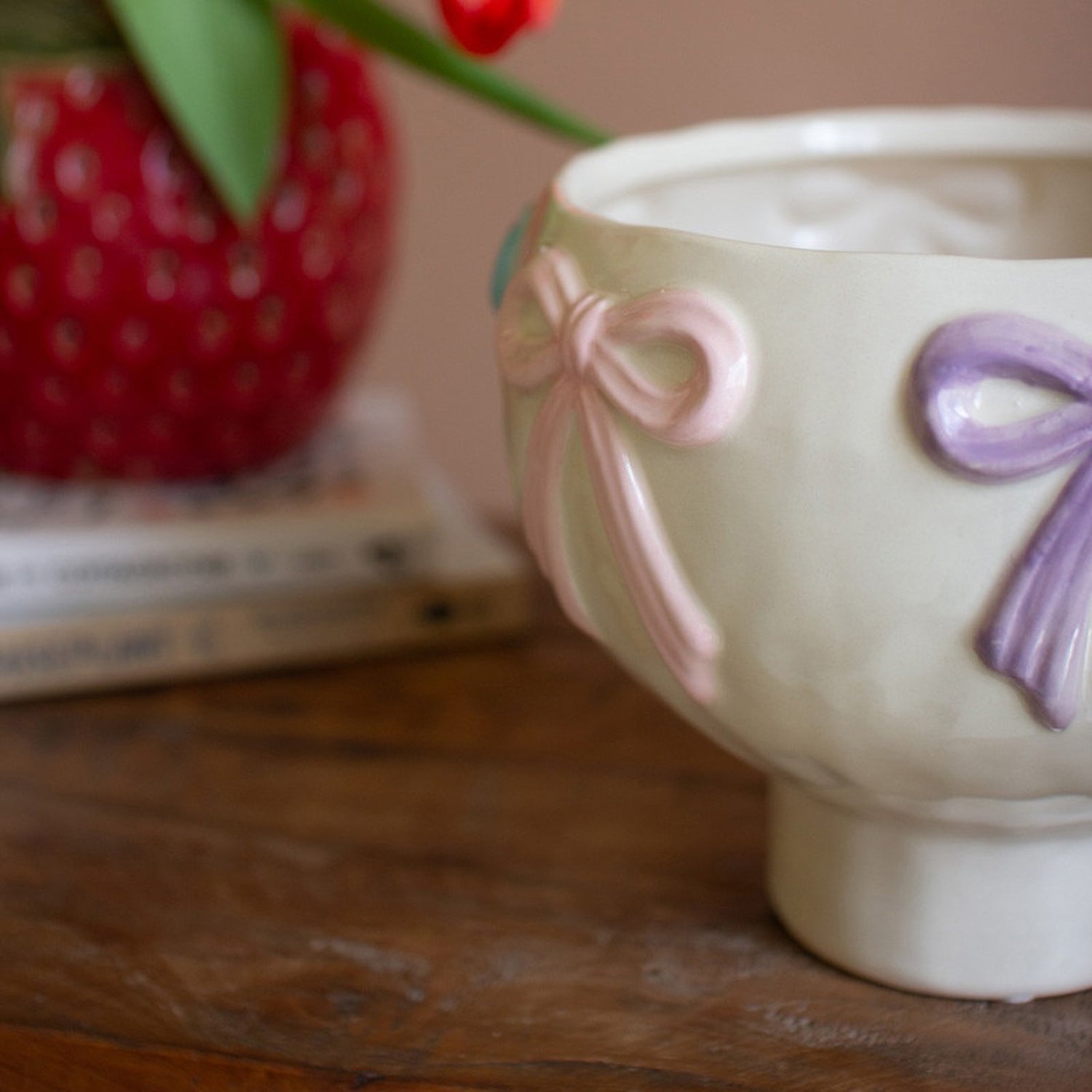 Multi-Colored Bows Compote