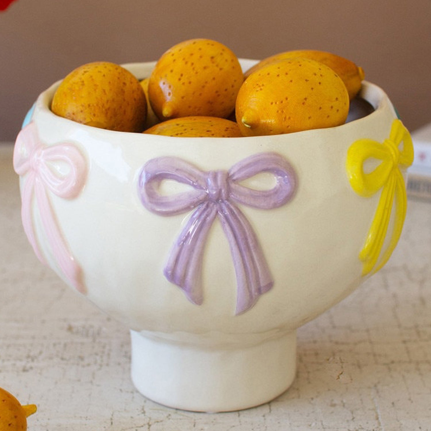 Multi-Colored Bows Compote