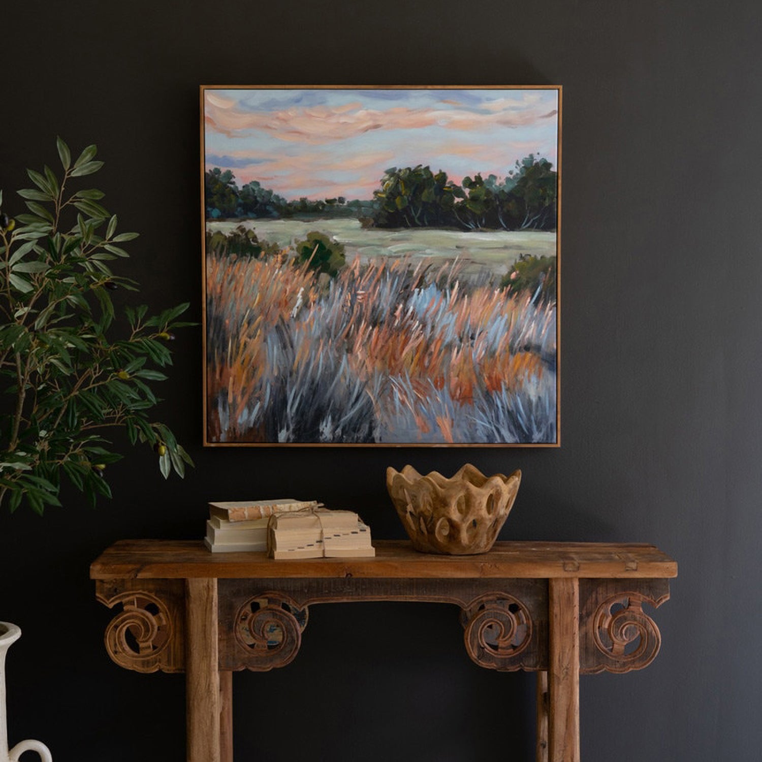Grasslands Landscape Framed Painting