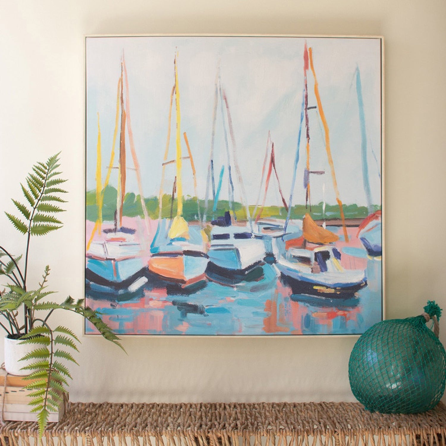 Sailboat Painting Framed Artwork