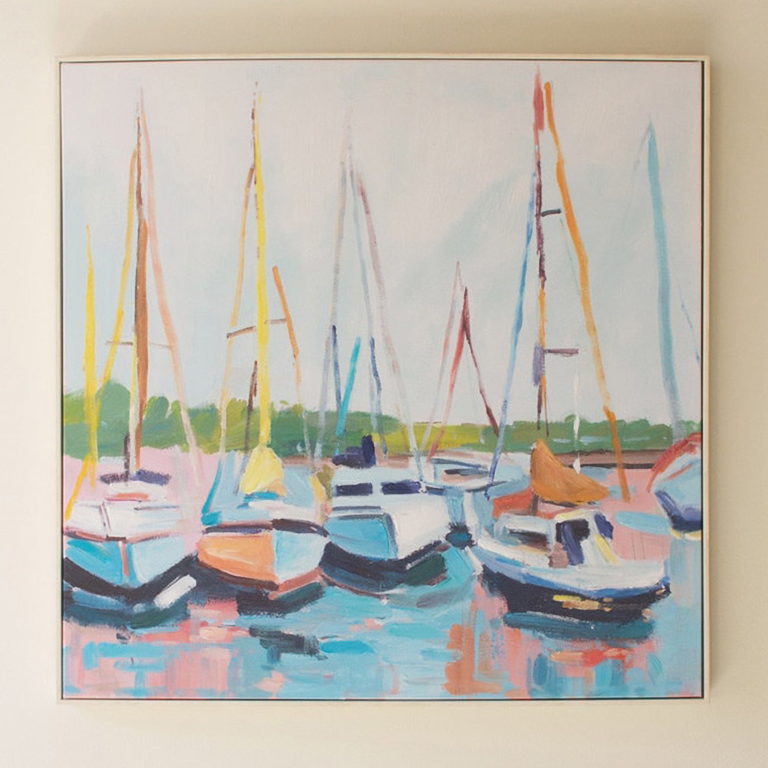 Sailboat Painting Framed Artwork