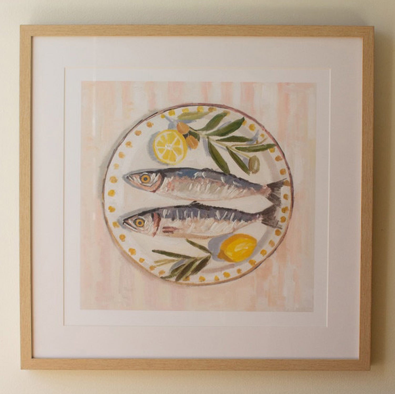 Fish Dinner Print Framed Artwork