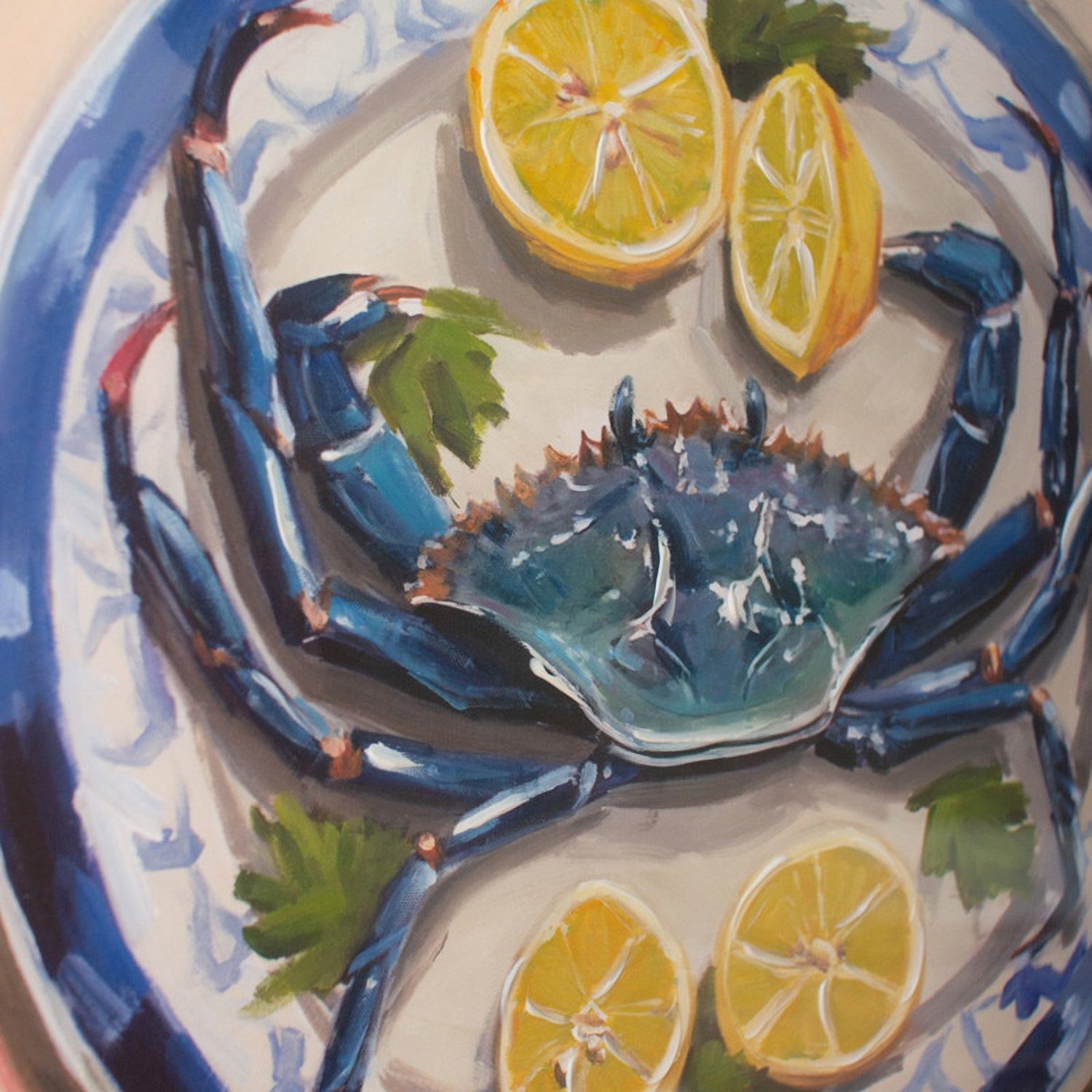 Crab Dinner Print Framed Artwork