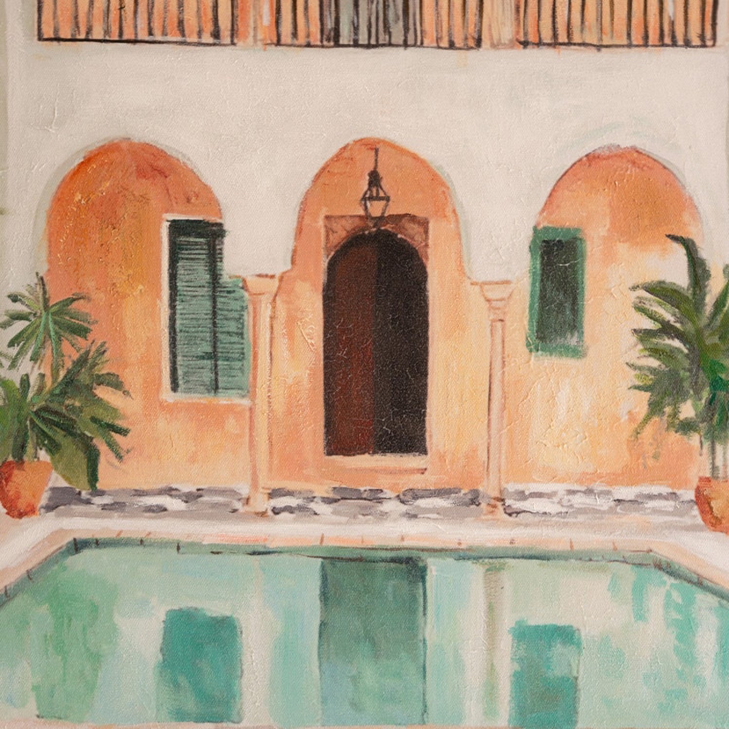 Moroccan Hotel Painting Framed Artwork