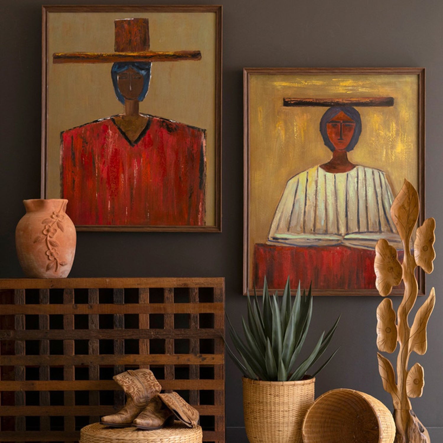 Man in Hat Framed Artwork