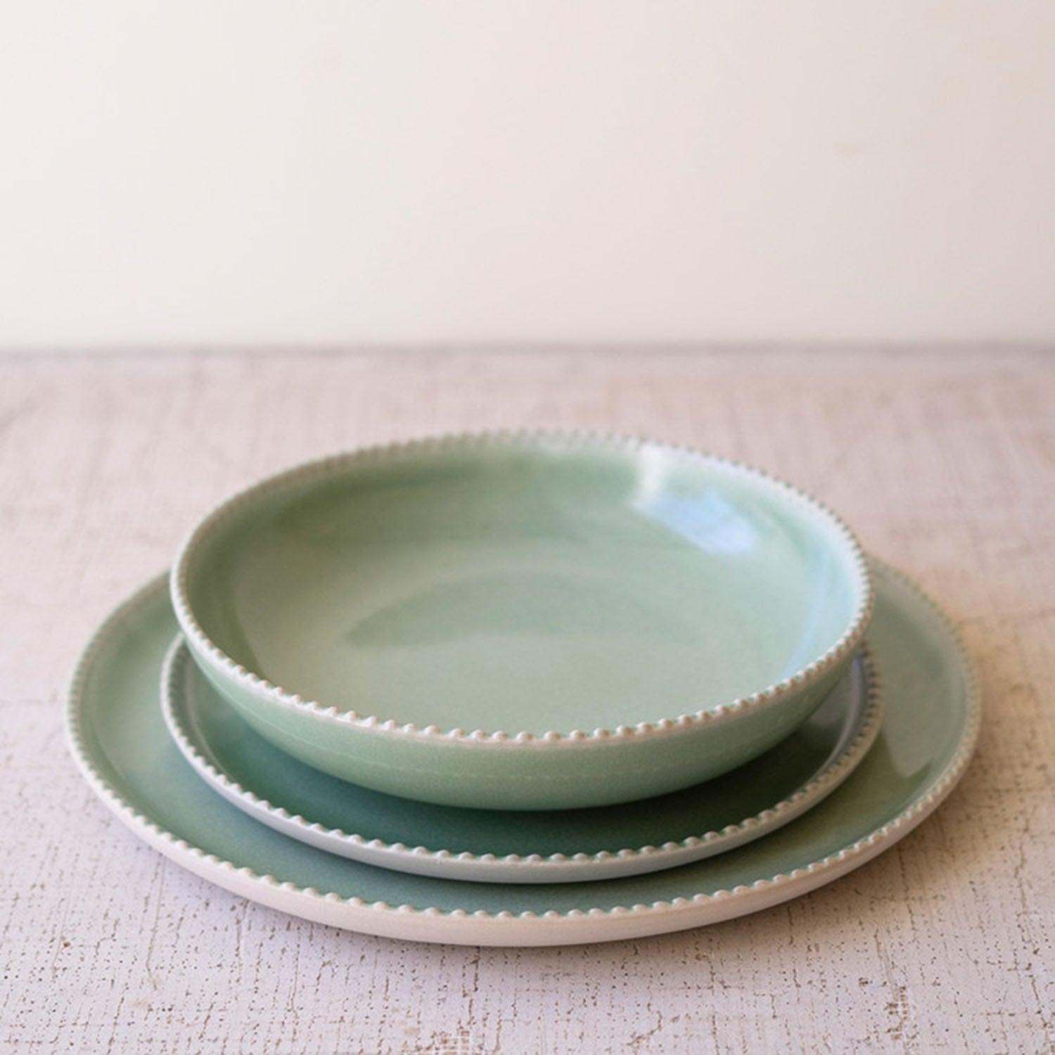 Sea Mist Dinner Place-Setting Set of 18