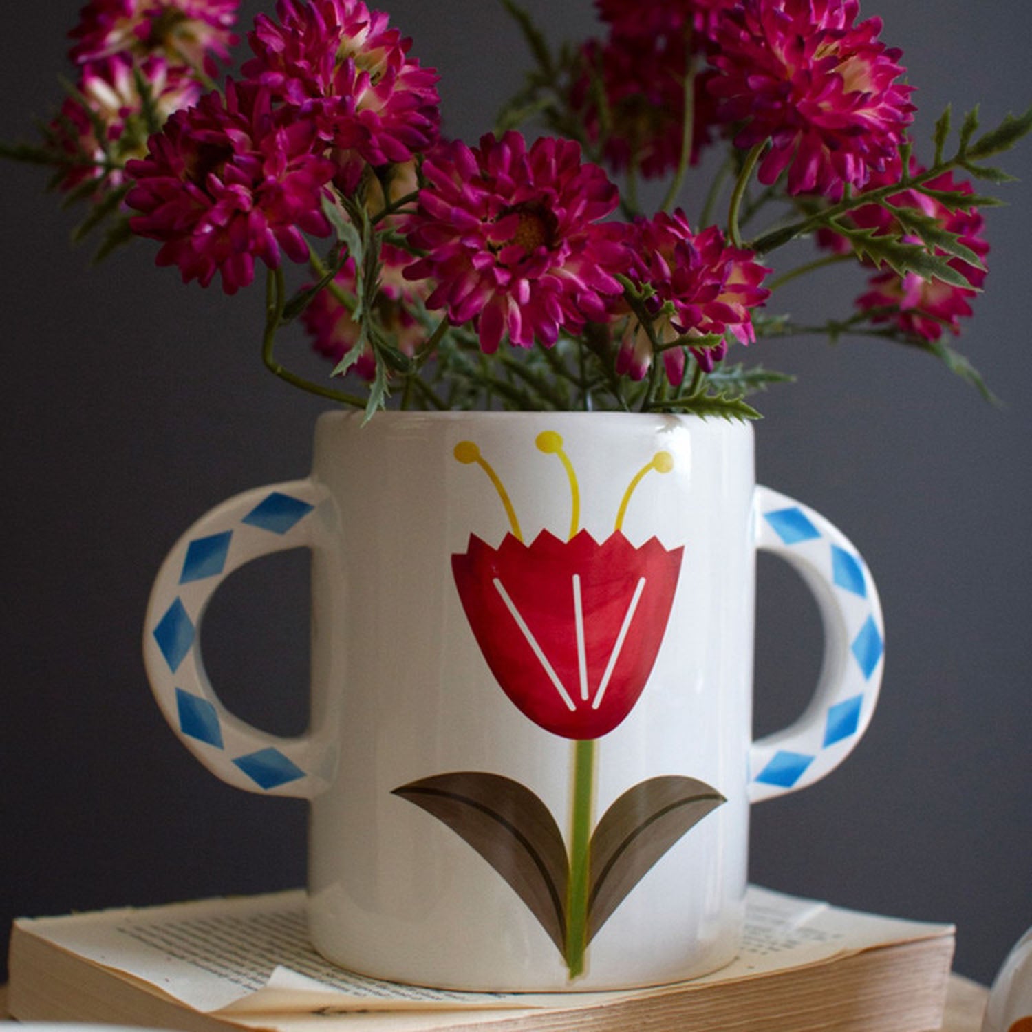 Double Handle Vase Set of 3