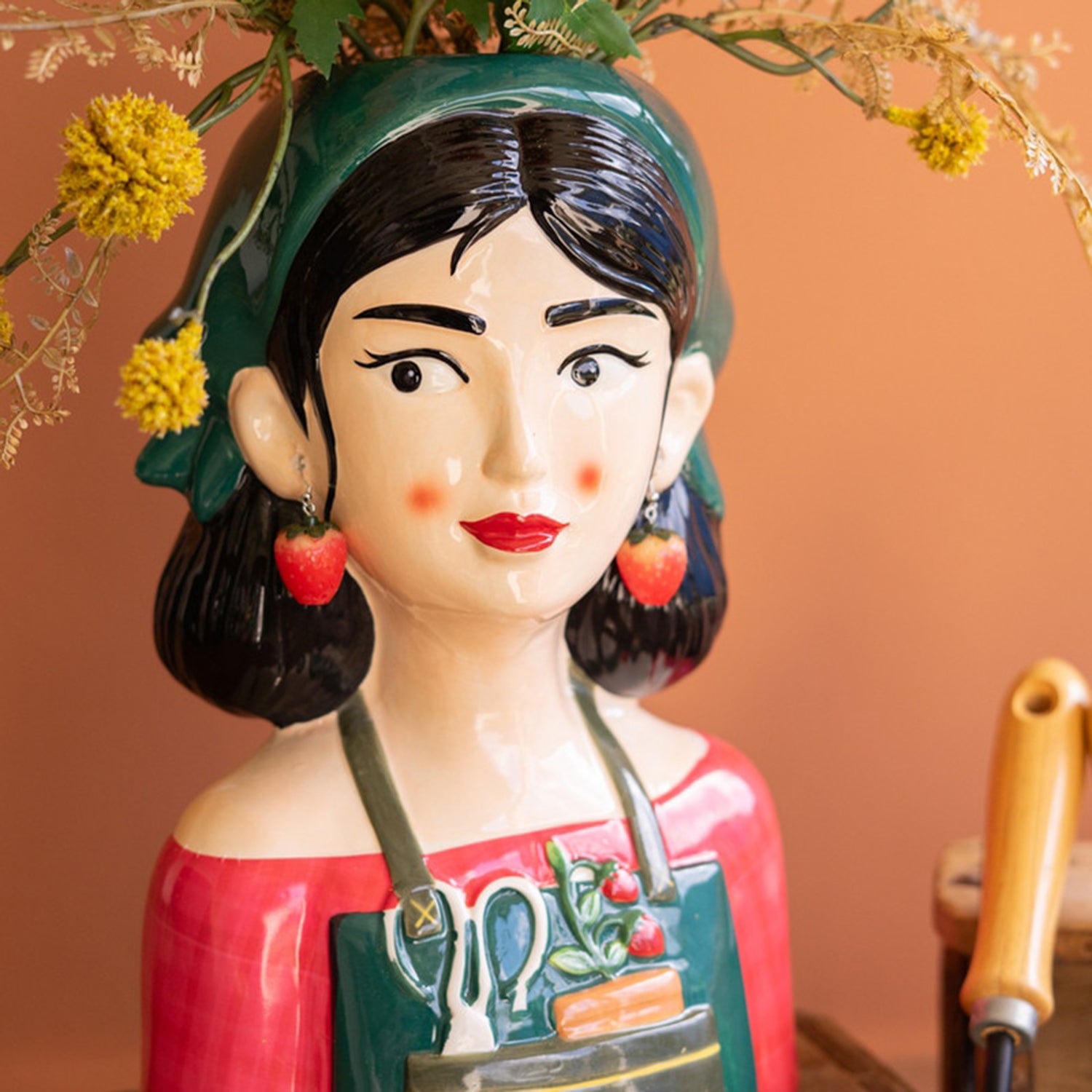Ceramic Gardner Woman Vase