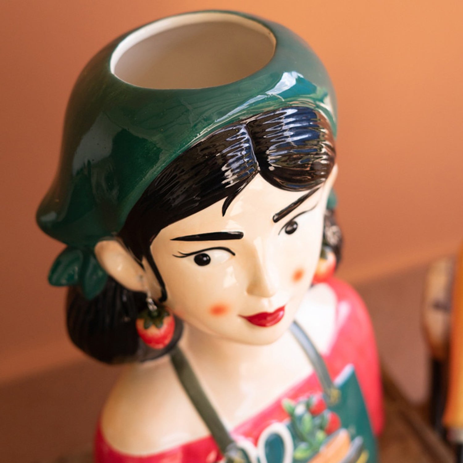 Ceramic Gardner Woman Vase
