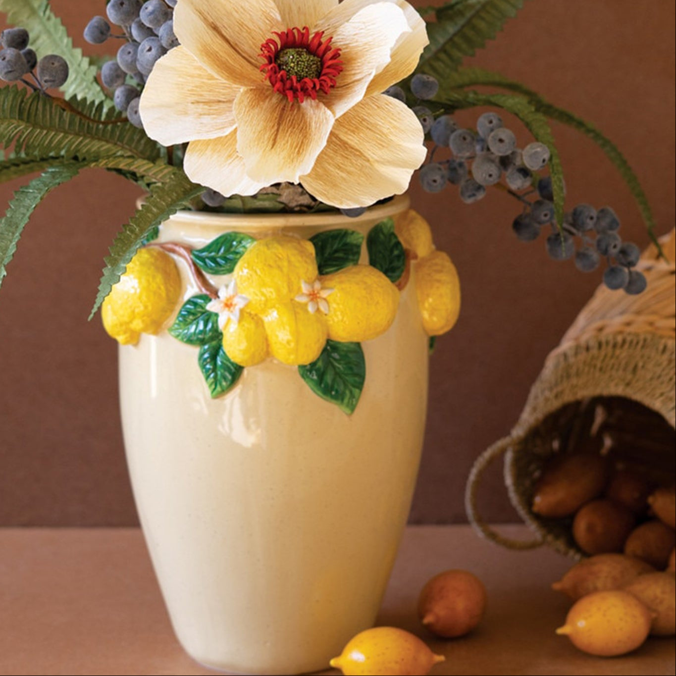 Lemons Ceramic Vase