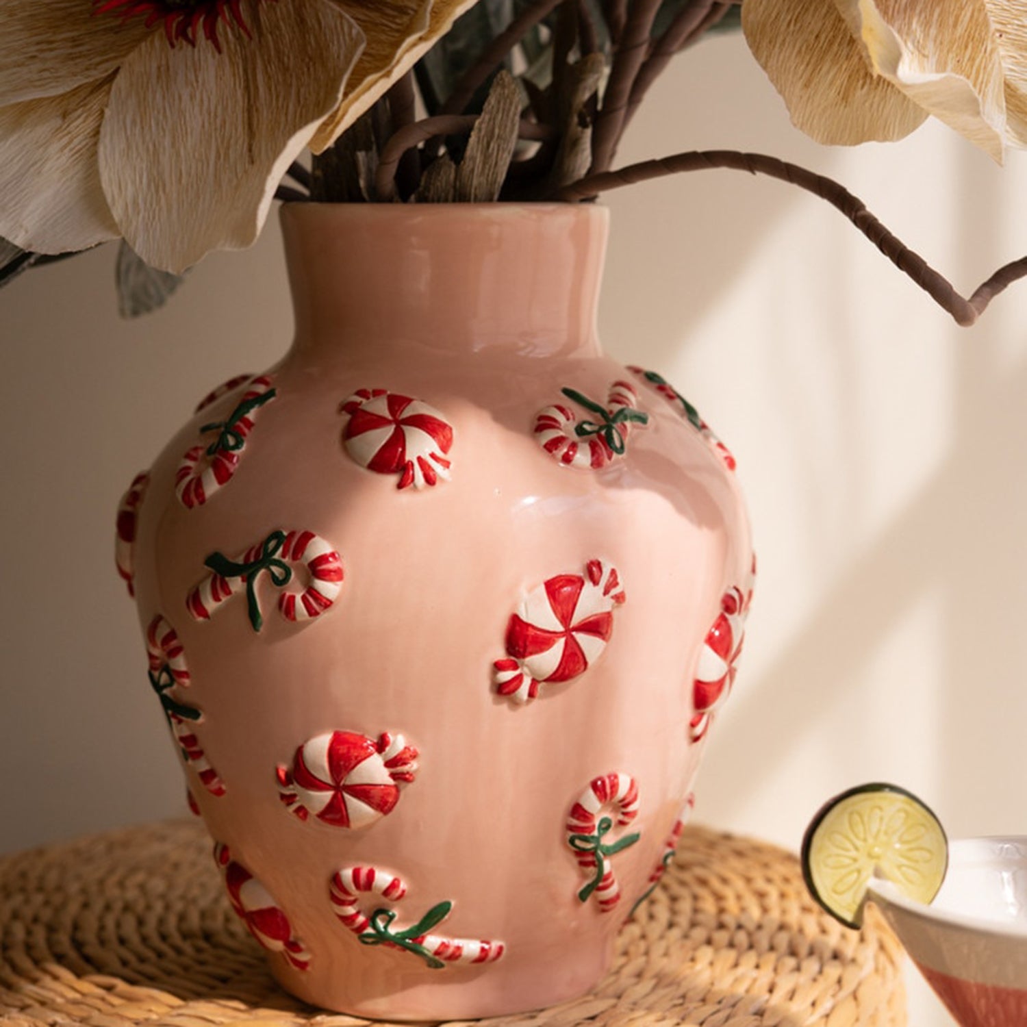 Ceramic Vase with Peppermint