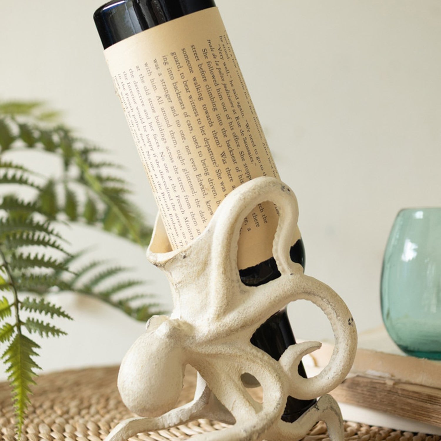 Cast Iron Octopus Wine Bottle Holder
