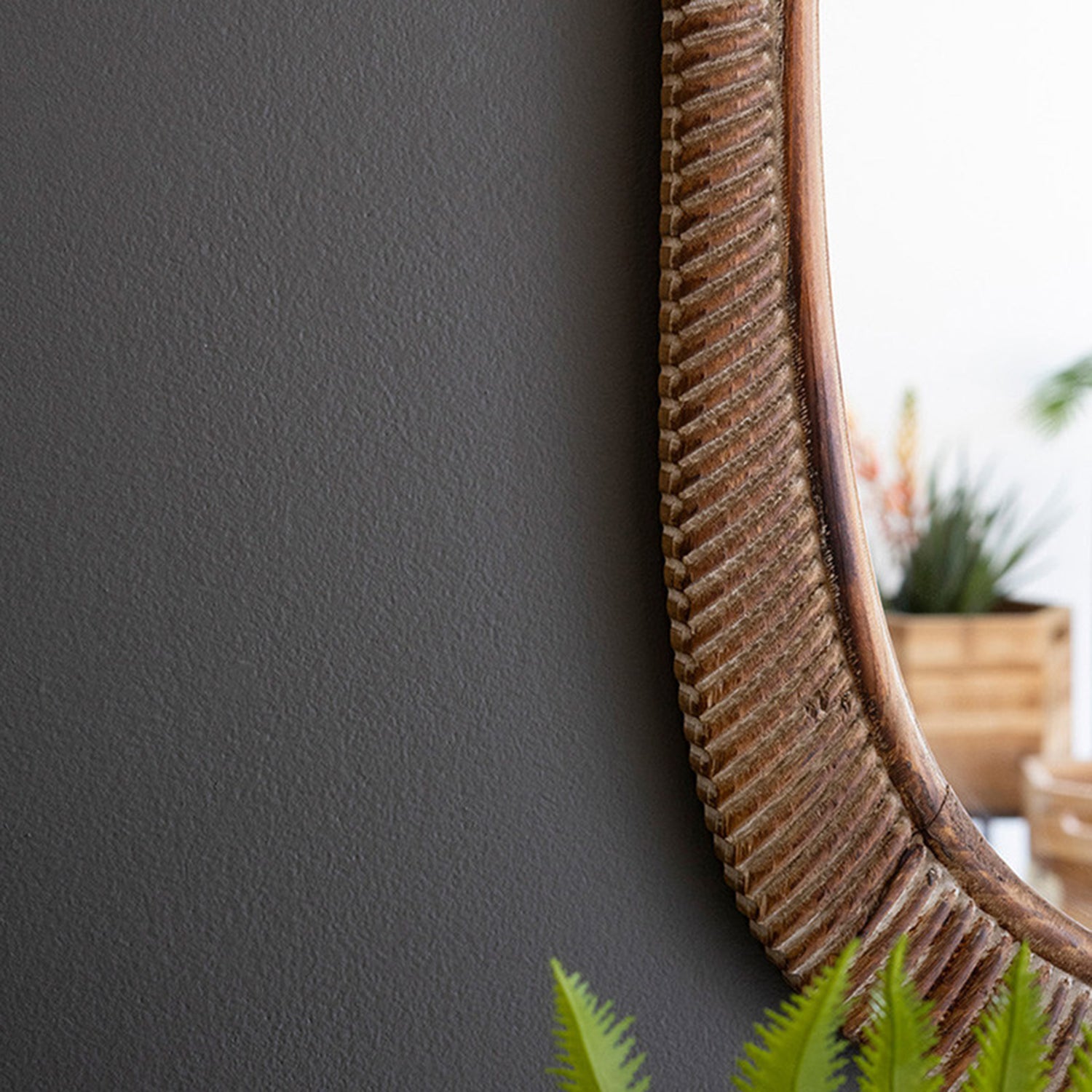 Carved Wooden Framed Wall Mirror