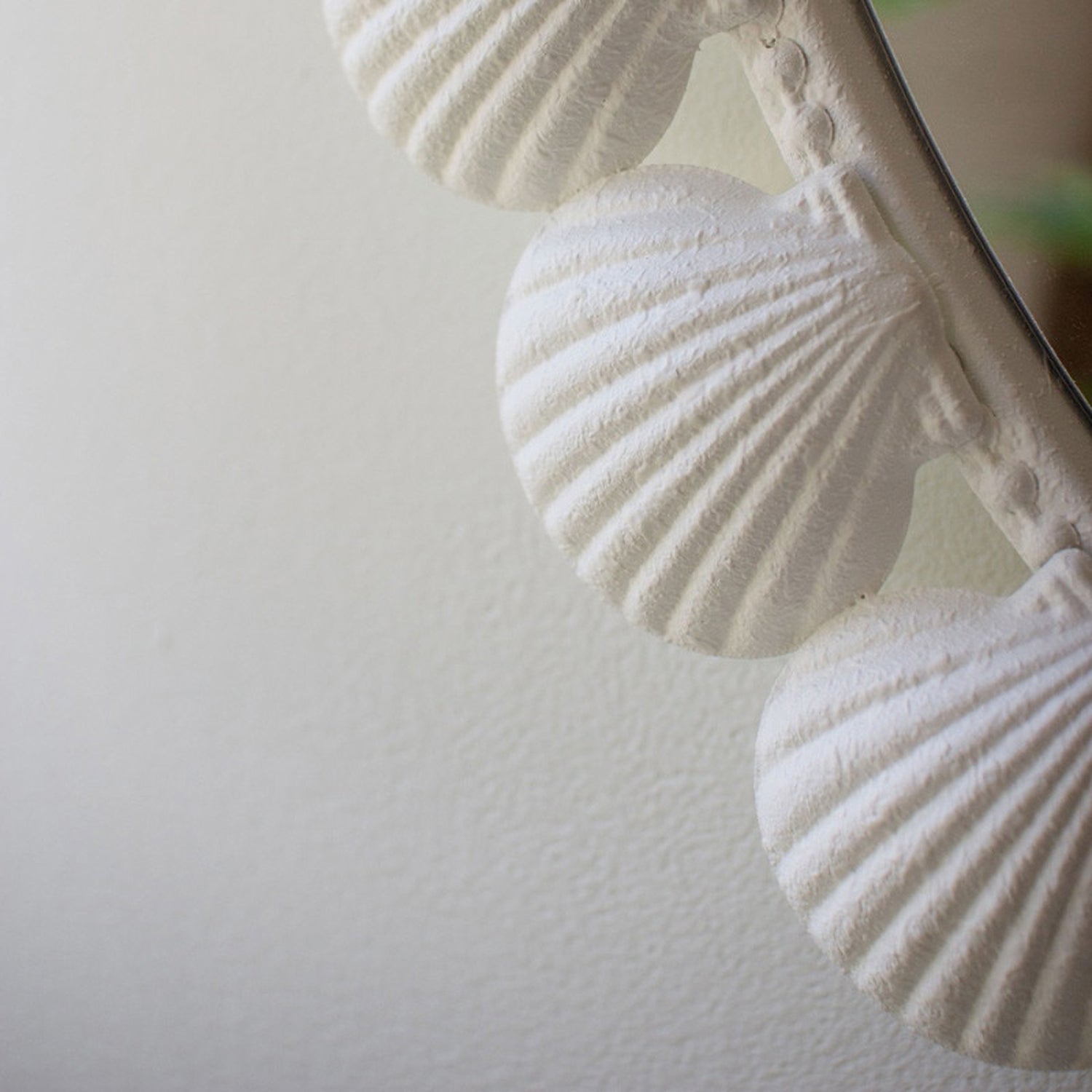 Shell Framed Oval Mirror