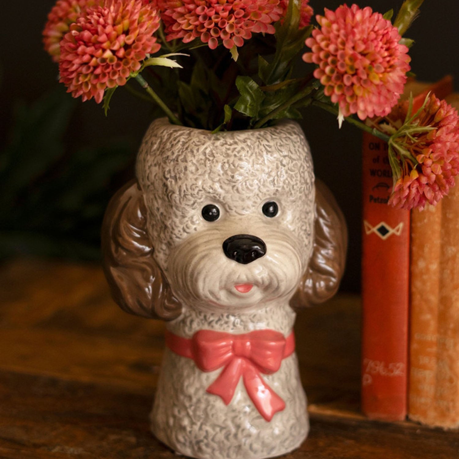 Dog with Bow Vase Set of 3