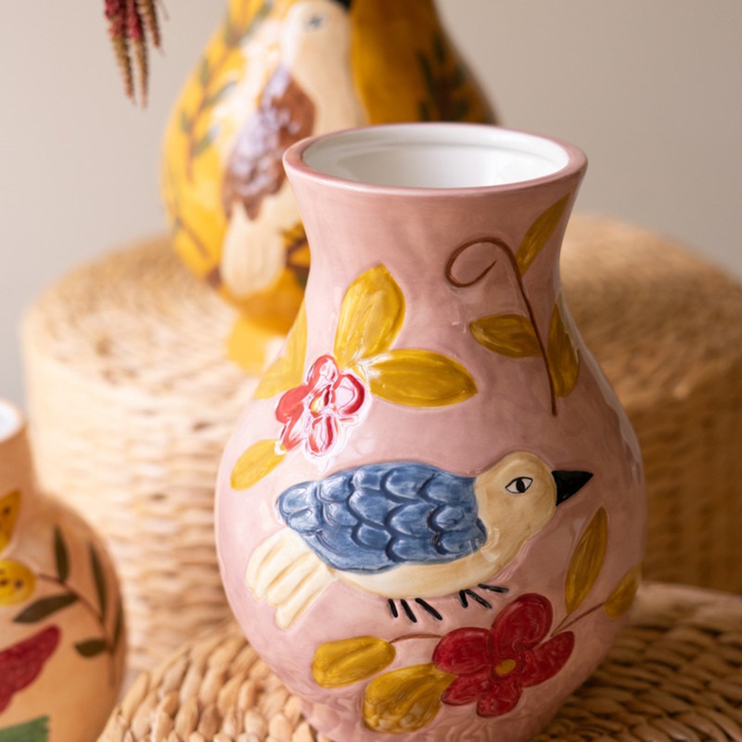 Ceramic Bird Vase Set of 3