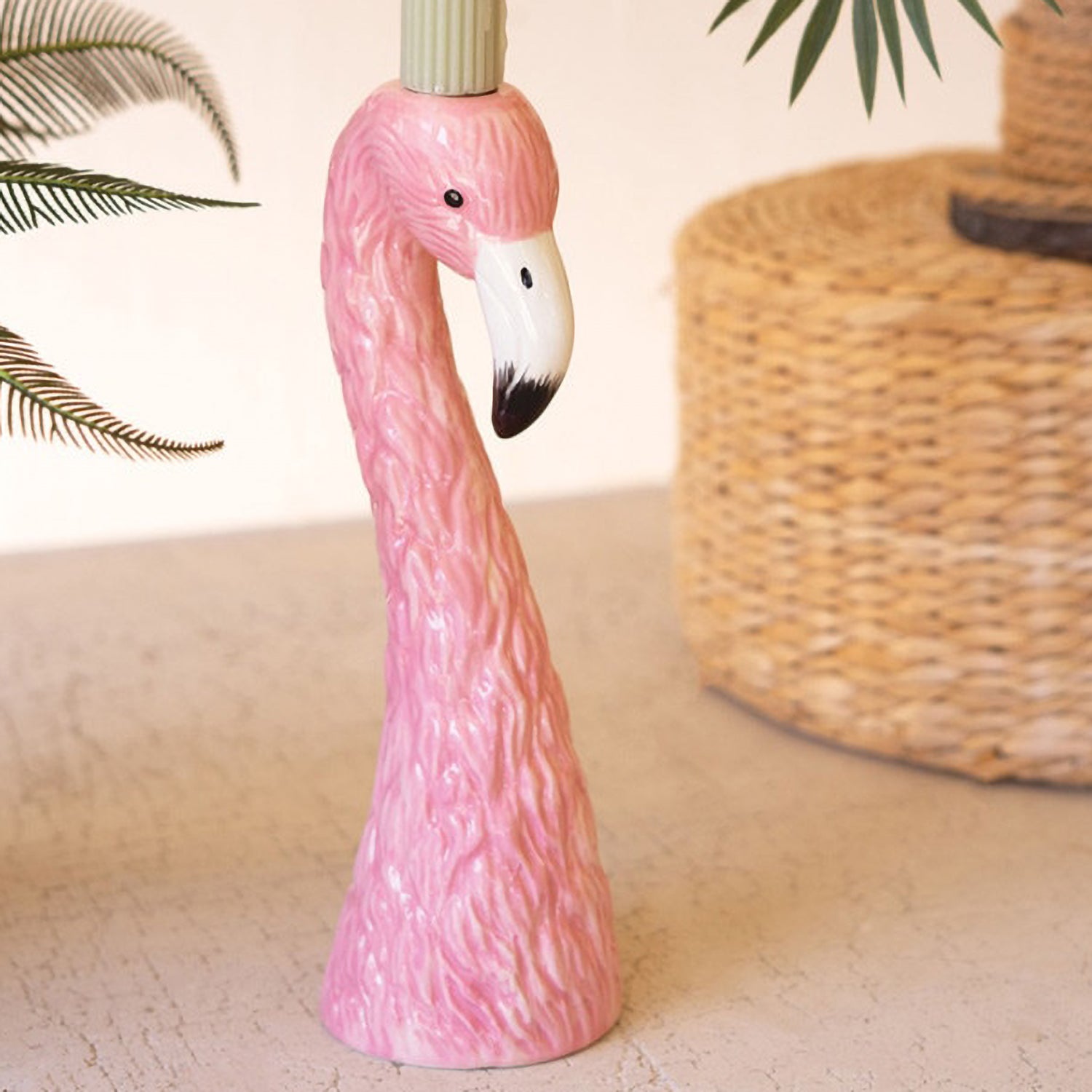 Flamingo Taper Candle Holder Set of 2