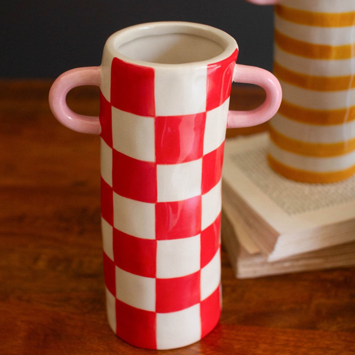 Cylinder Vase with Handles Set of 3