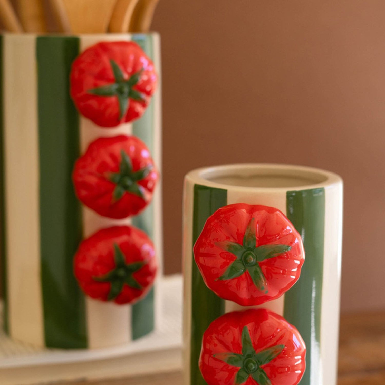 Tomatoe Striped Vase Set of 2