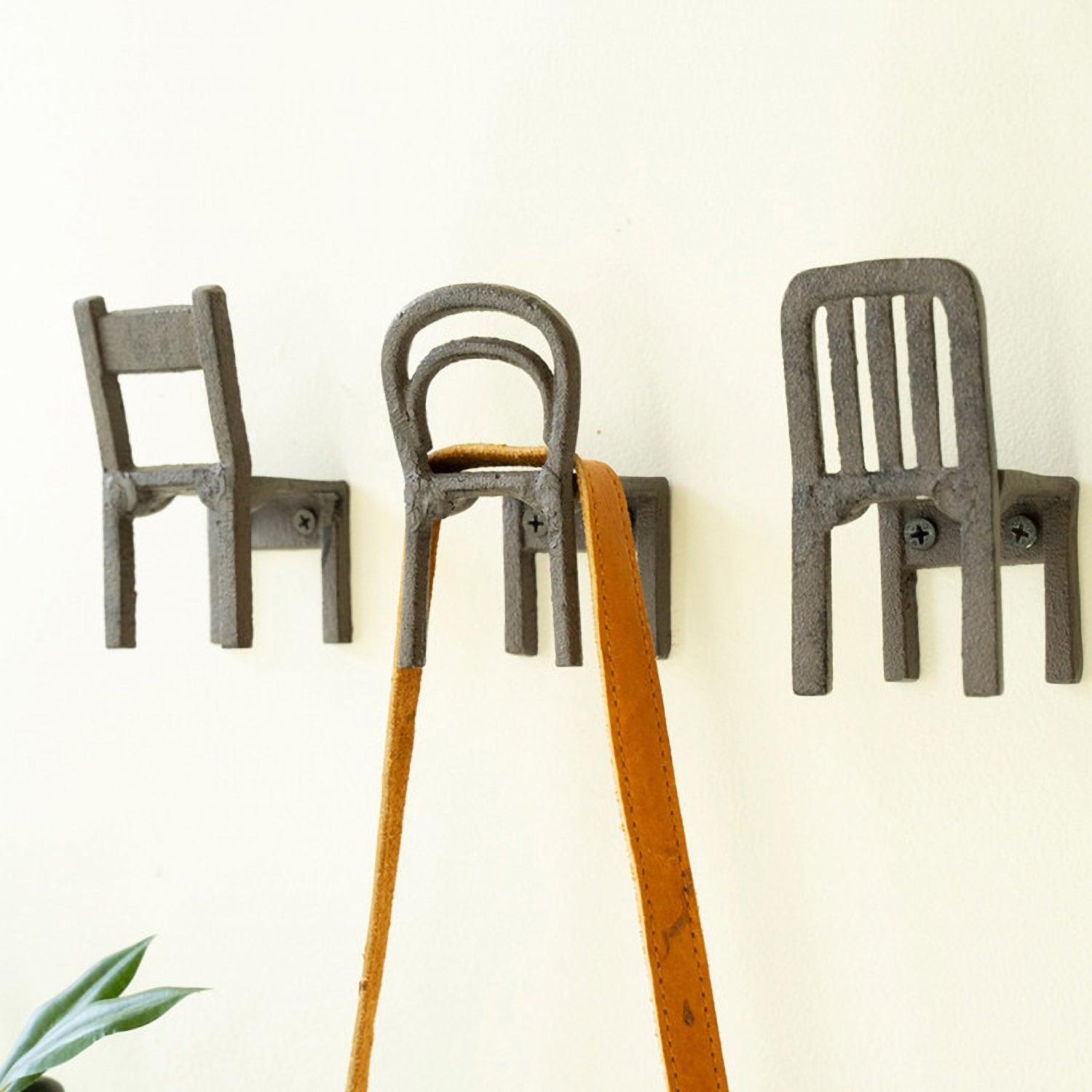 Cast Iron Chair Coat Hook Set of 3