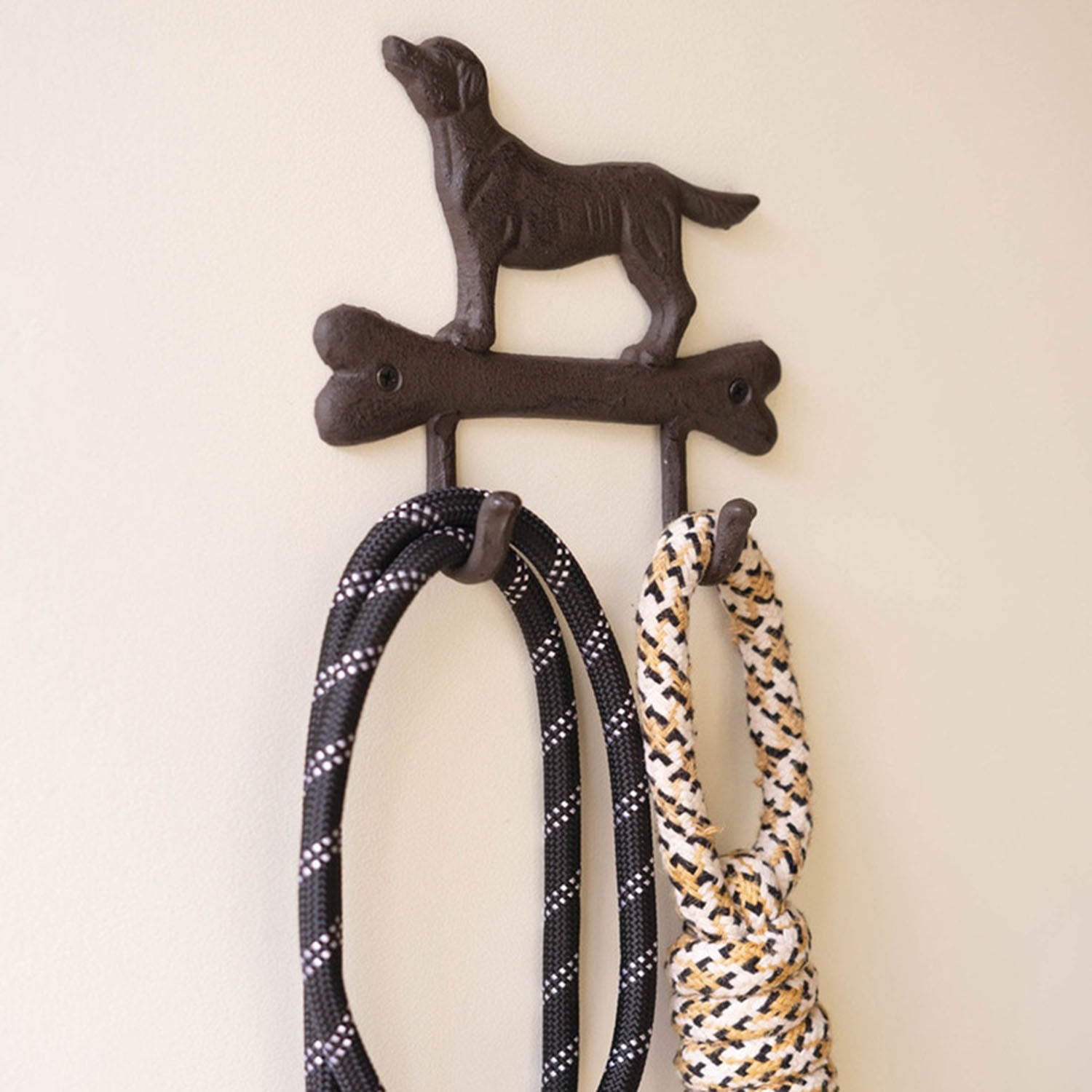 Dog with Bone Wall Hook