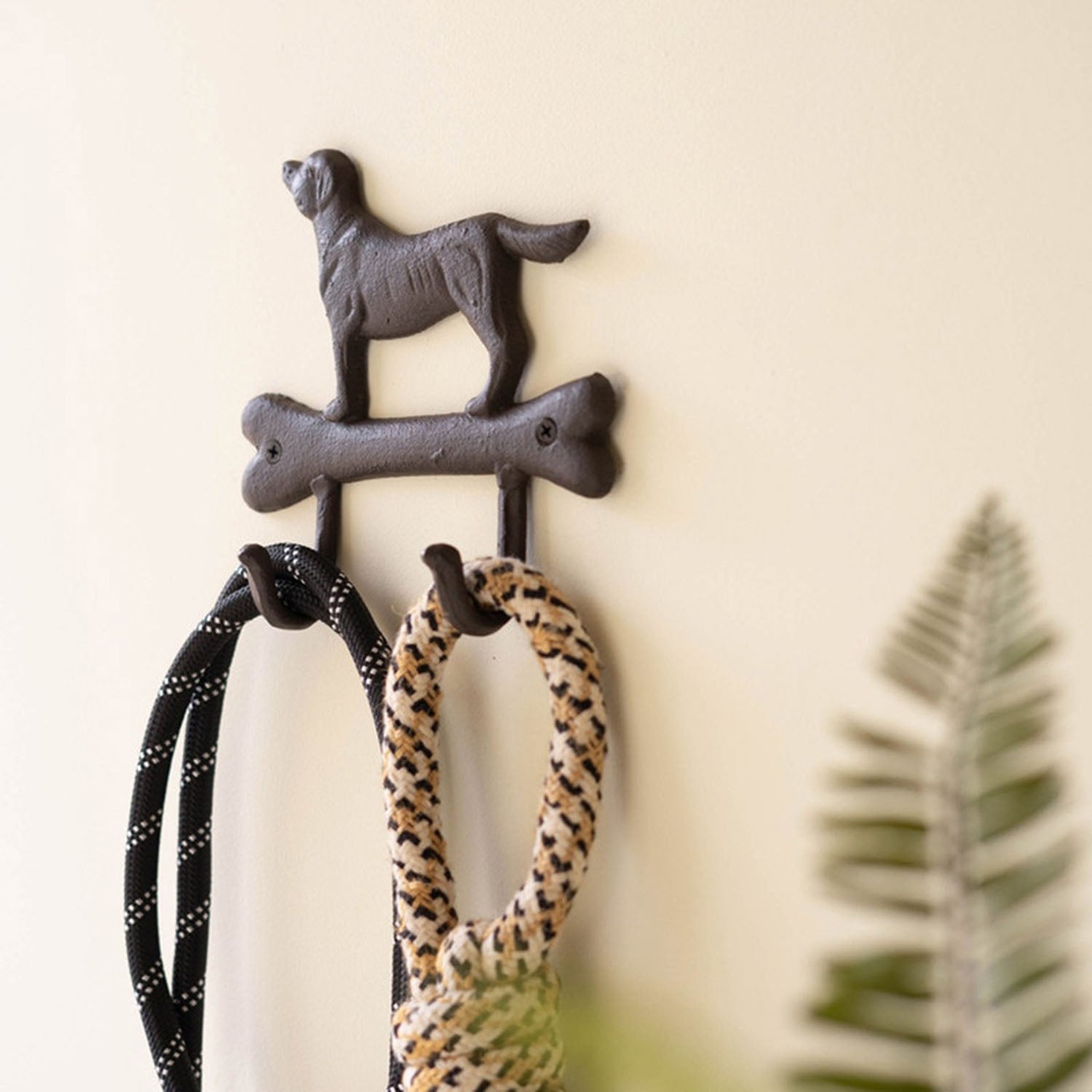 Dog with Bone Wall Hook
