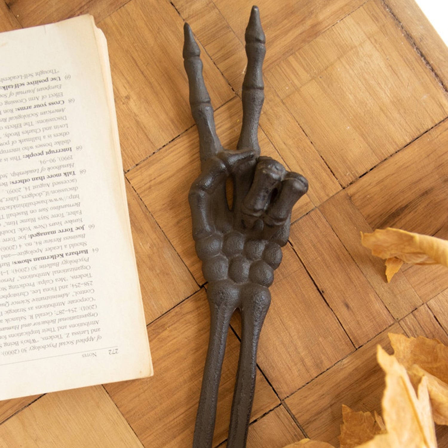Cast Iron Skeleton Peace Arm