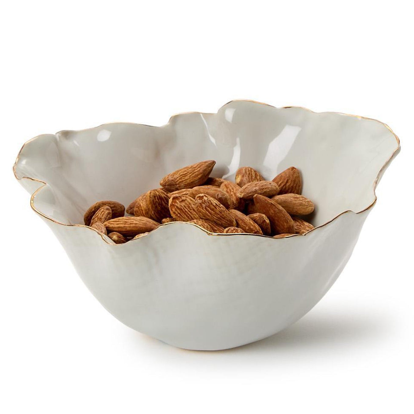 White Free Form Ceramic Bowl