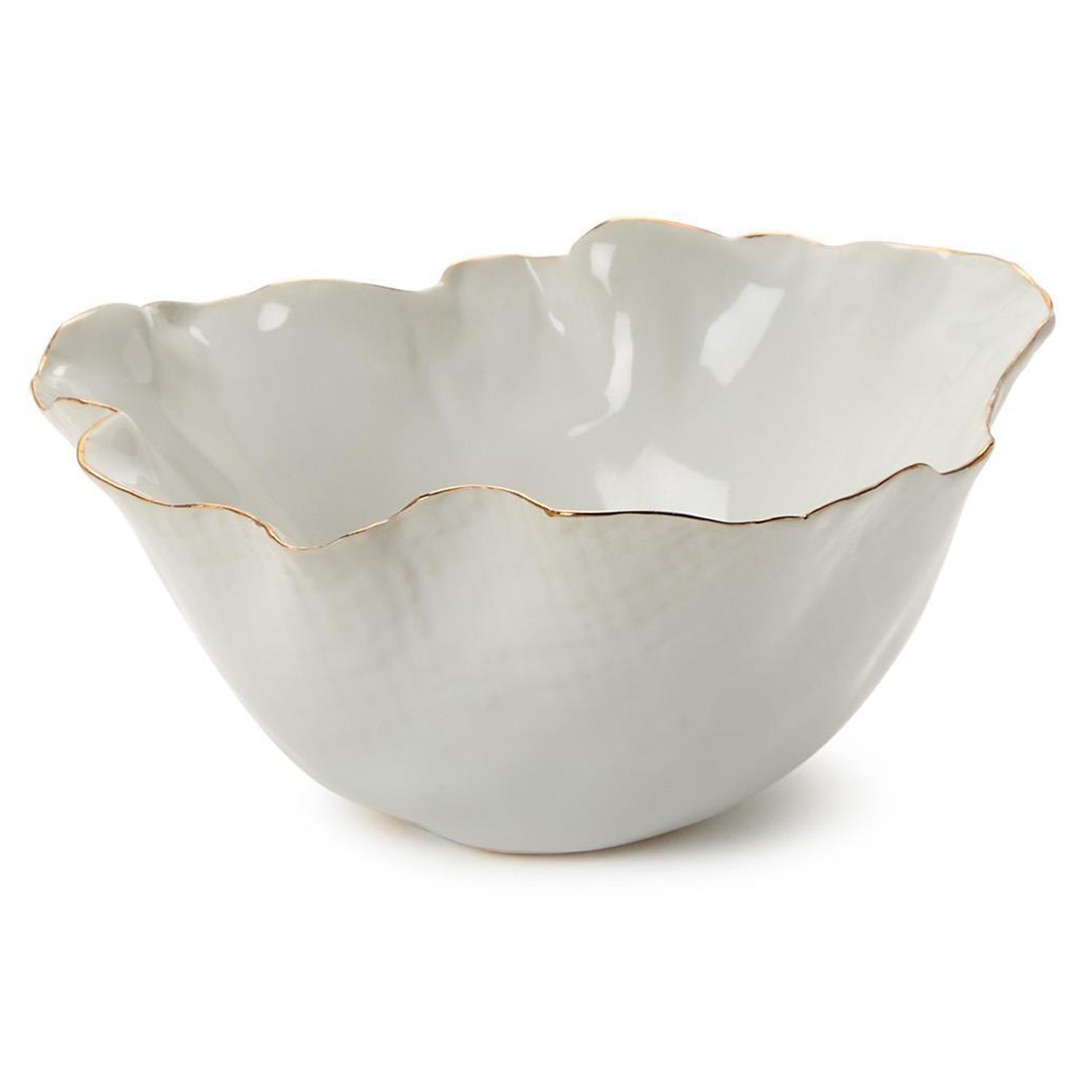 White Free Form Ceramic Bowl