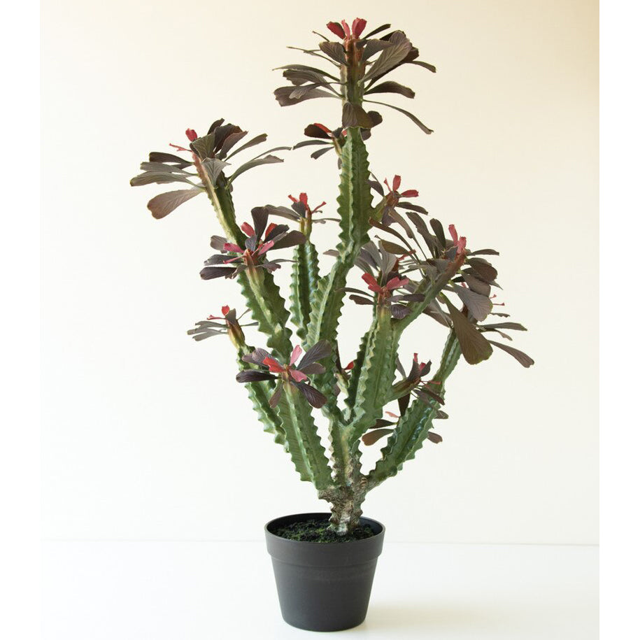 Artificial 35" Column Cactus in Plastic Pot