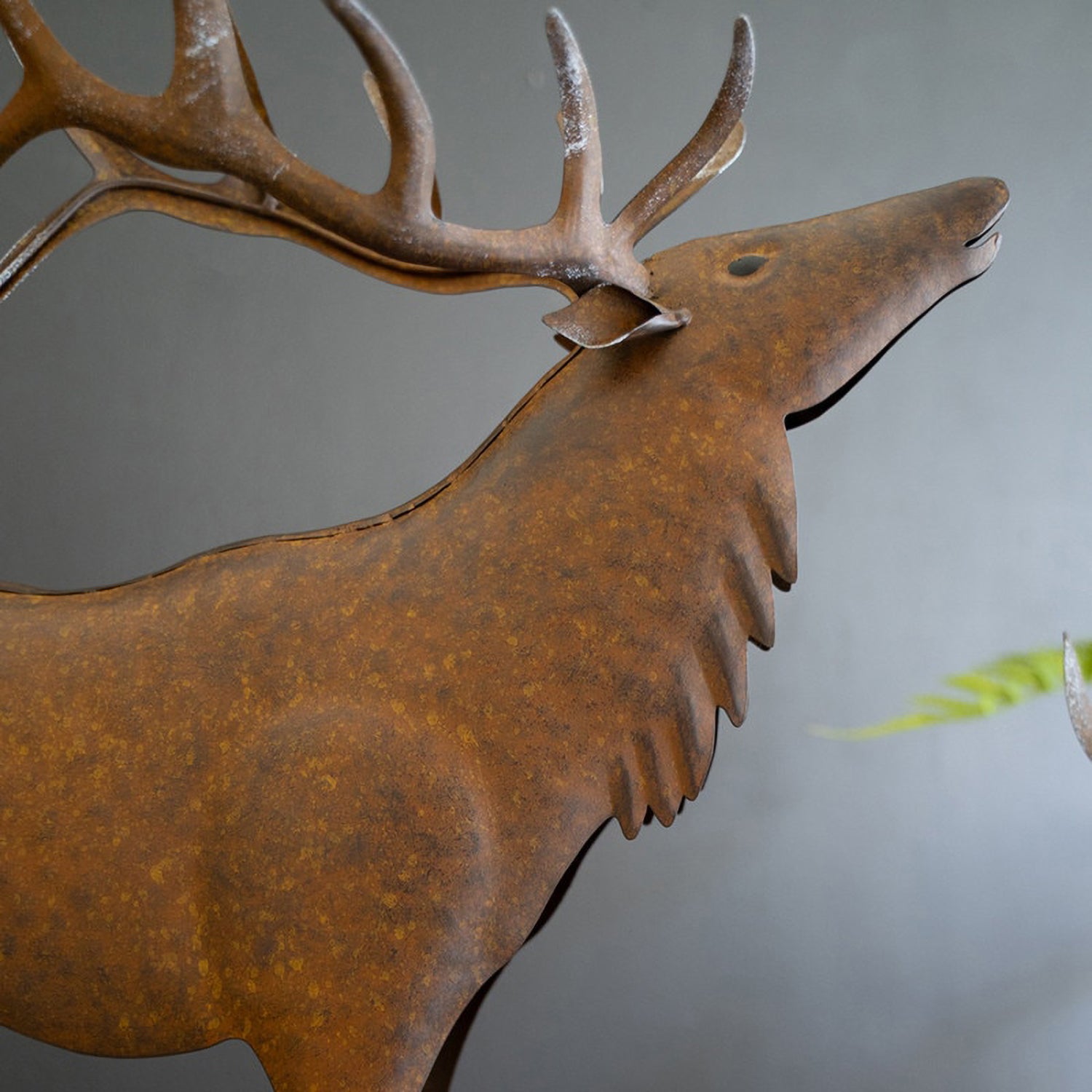 Rustic Metal Elk Sculpture