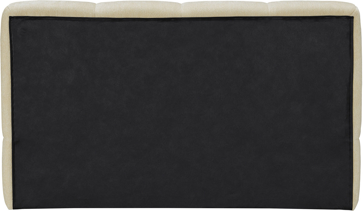 Carlin Beige Chenille Fabric Upholstered Bed