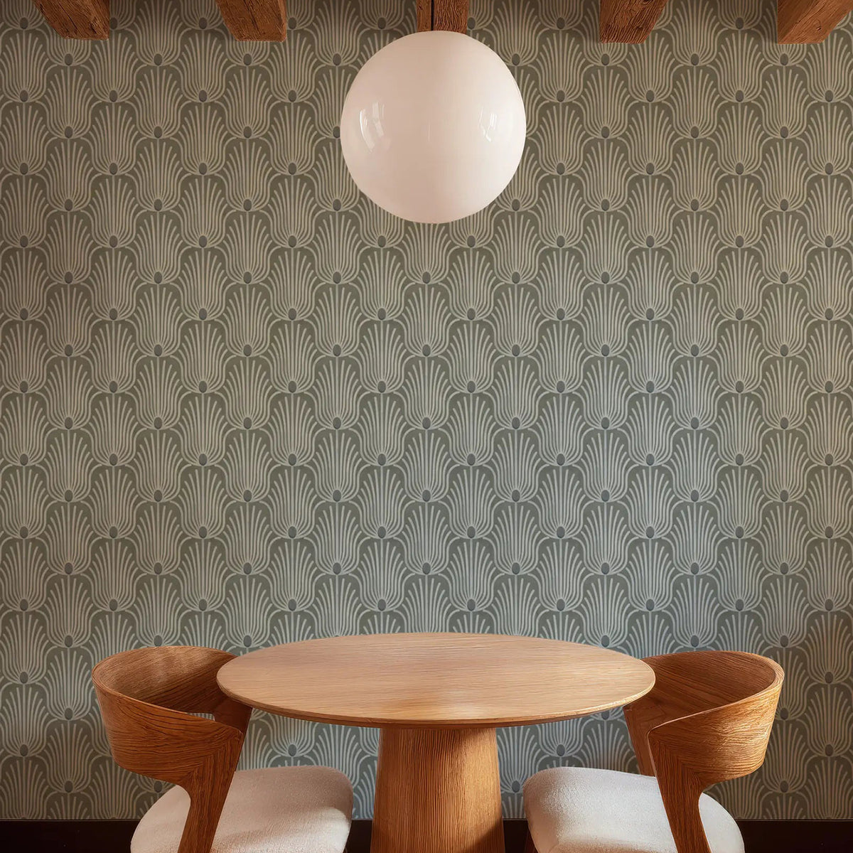 Mitchell Black Carlyle Feather Wallpaper